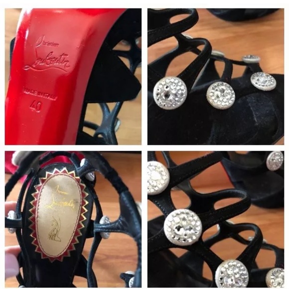 Limited Christian Louboutin crystal heels 40 - Picture 4 of 8
